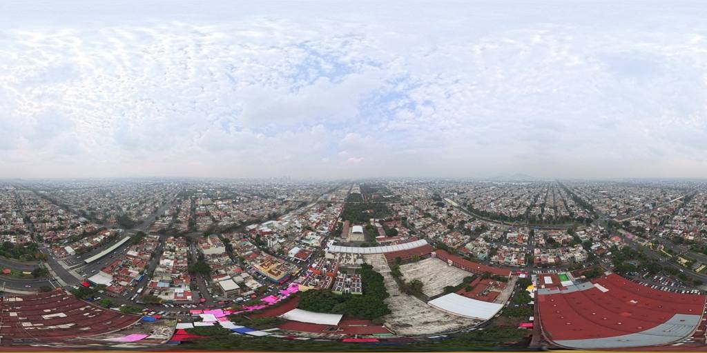 Vista aérea 360° del Mercado del Rastro
